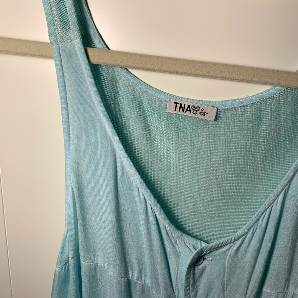 Aritzia TNA | Bright Aqua Light Romper | Size Small - Picture 4 of 10